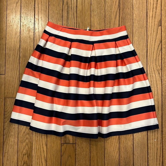 Pink, blue and white striped skater skirt - Picture 2 of 6